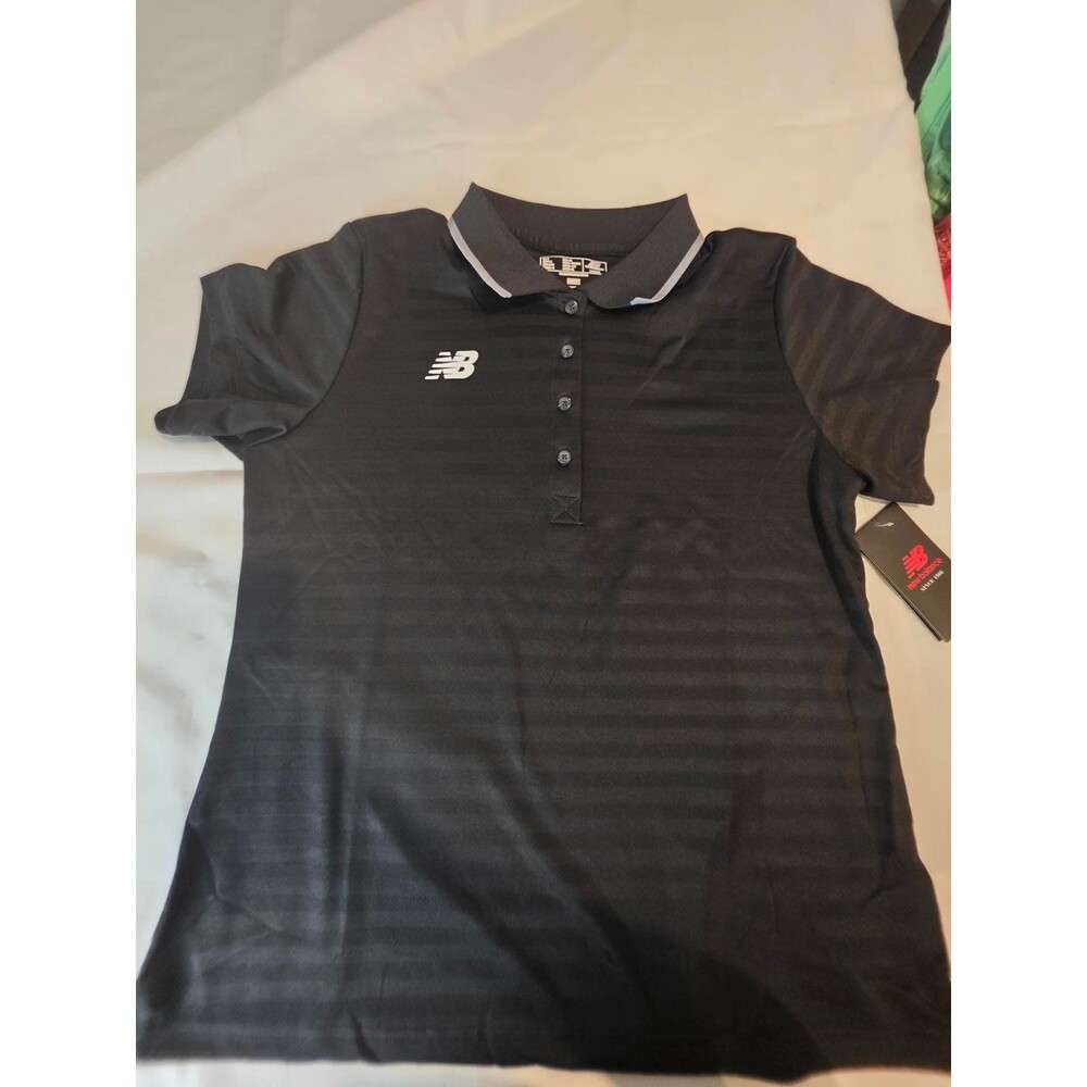 New Balance Women's Black Polo Shirt Large